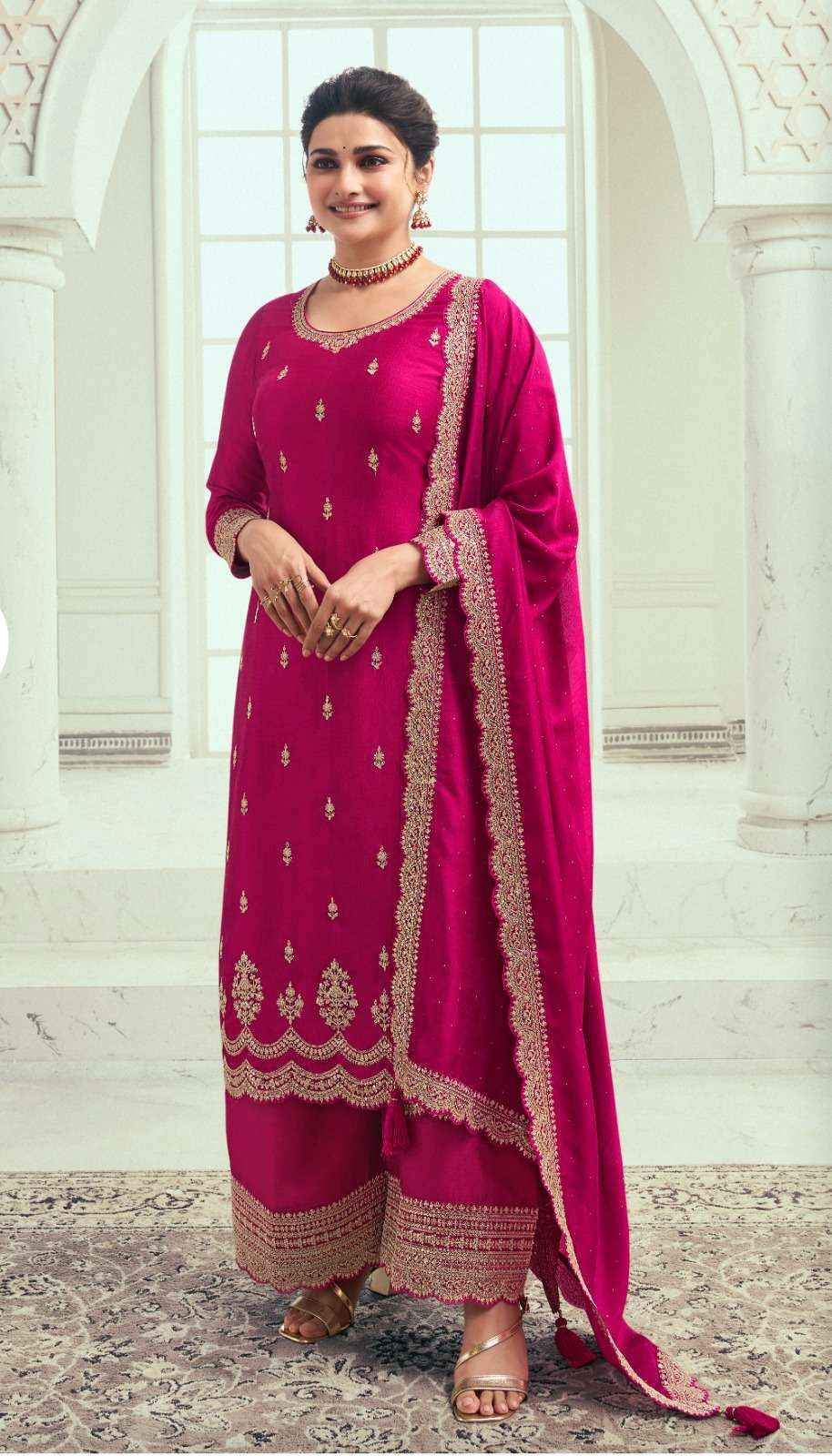 Vinay Kuleesh Shaheen Vol 7 Silk Georgette Dress Material 6 pcs Catalogue