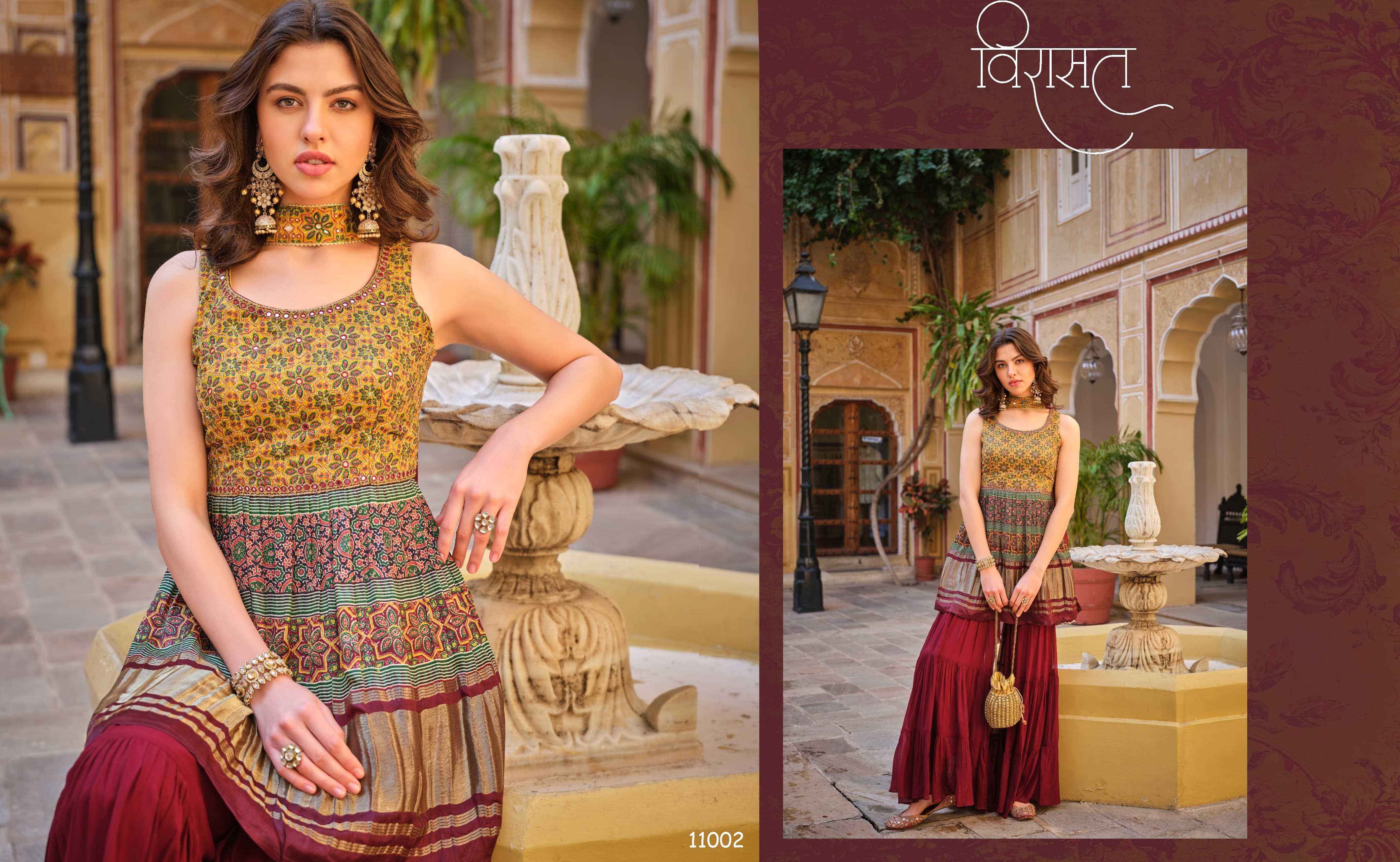 Virasat Noor Georgette Kurti Combo 4 pcs Catalogue