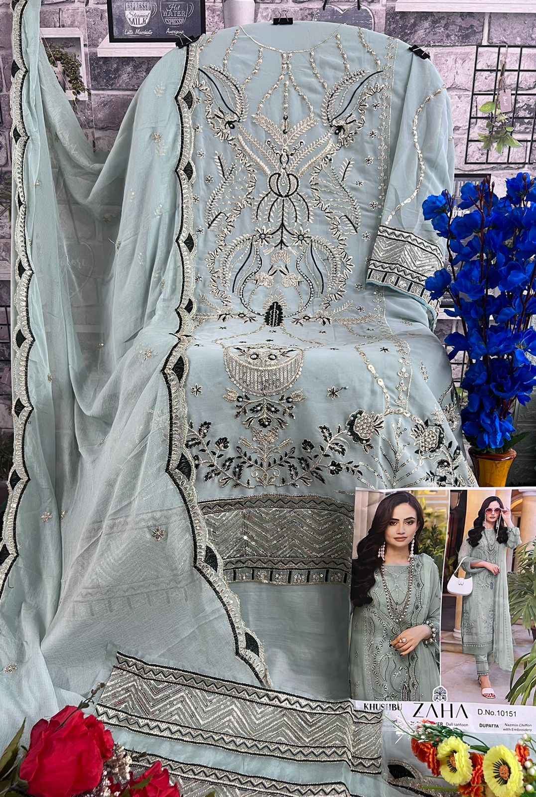 Zaha Khushbu Vol-7 Georgette Dress Material (3 Pc Catalog)