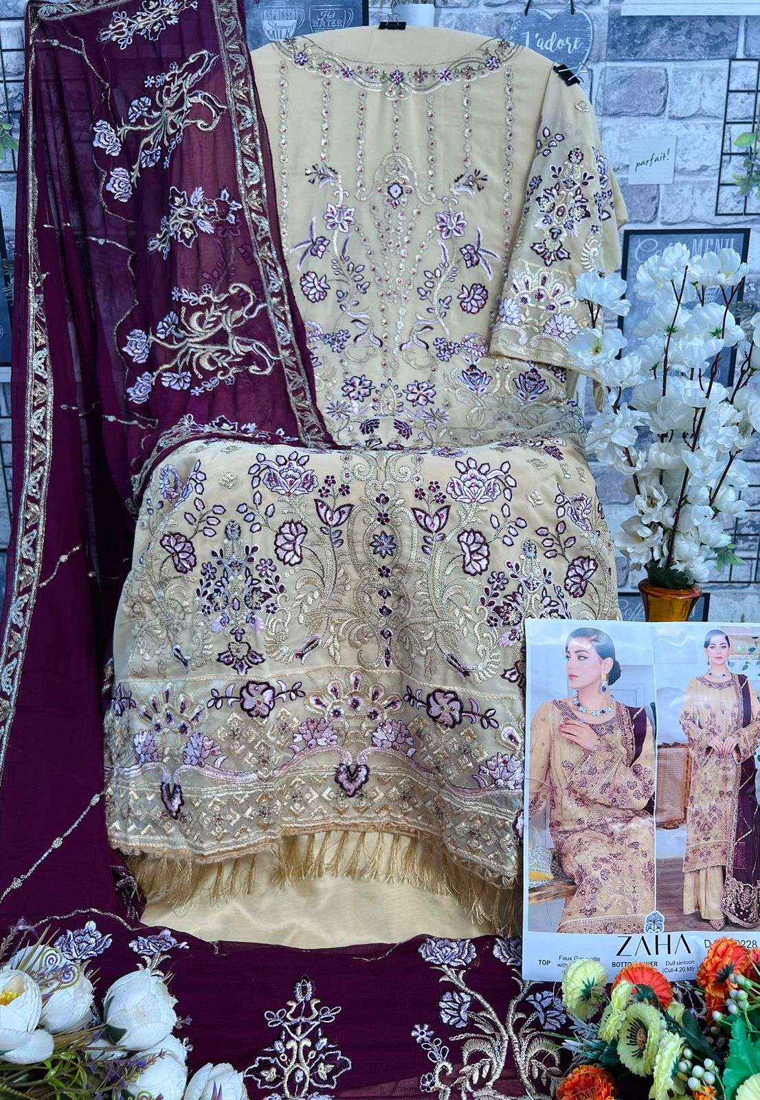 Zaha Khushbu Vol 8 Georgette Dress Material 3 pcs Catalogue
