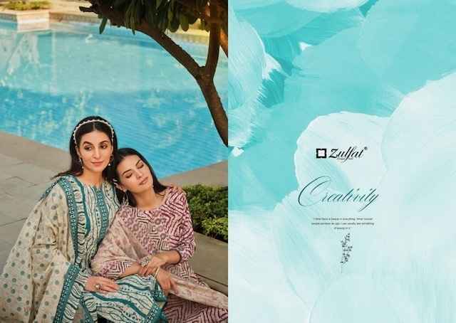 Zulfat Baani Cotton Dress Material 8 pcs Catalogue