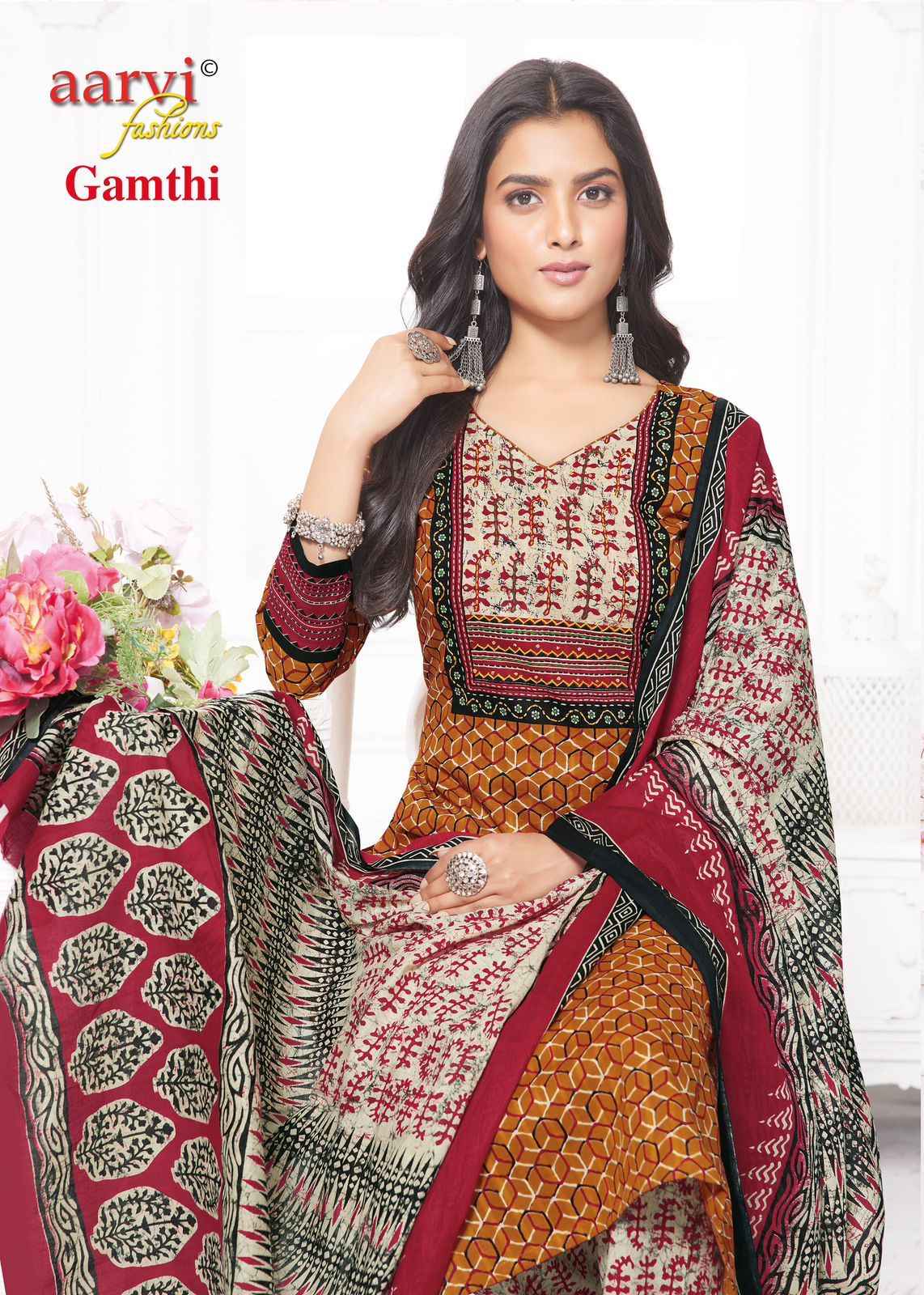 Aarvi Fashion Gamthi Vol-4 Cotton Radymade Suit (10 pcs Catalogue)