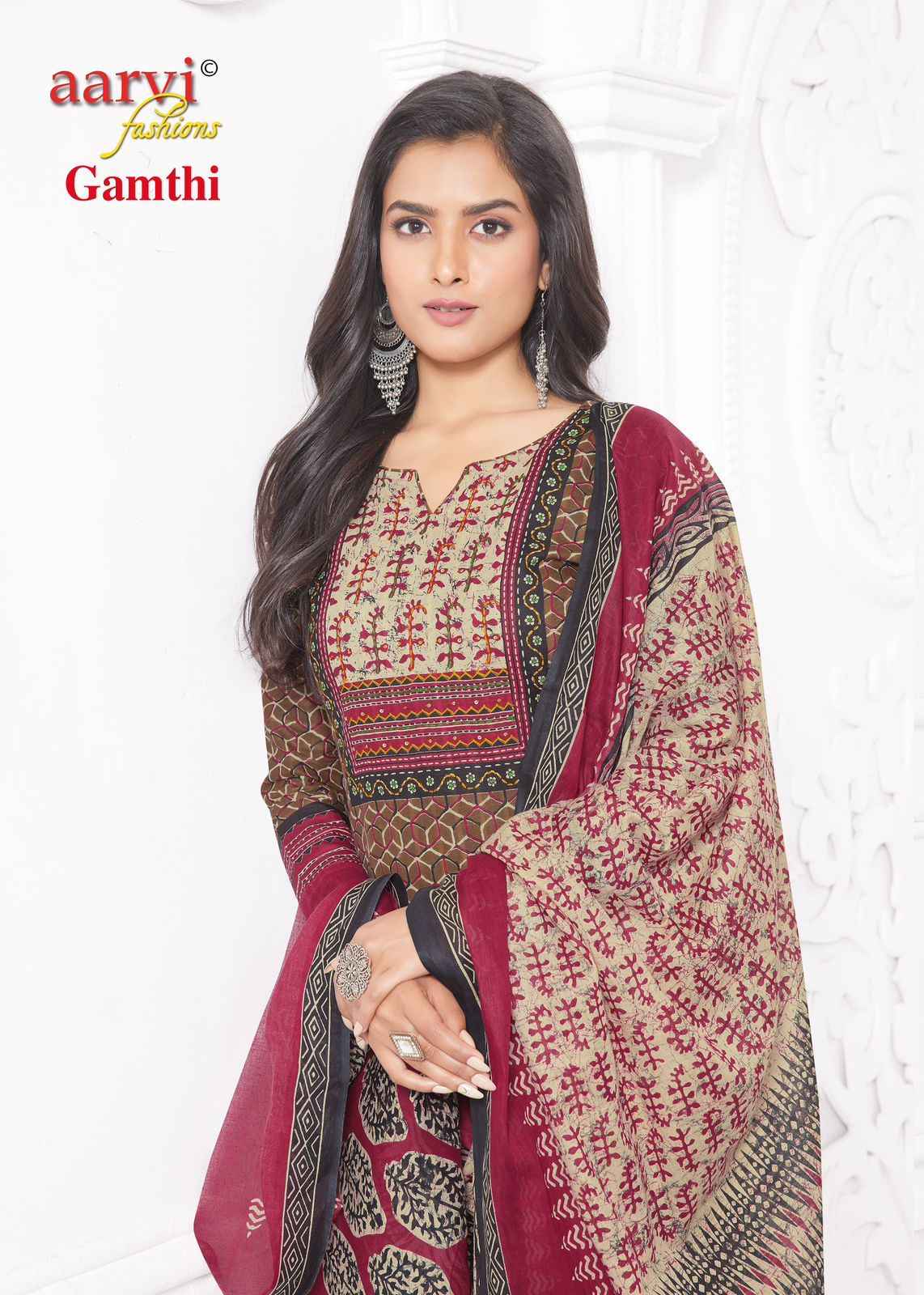 Aarvi Fashion Gamthi Vol-4 Cotton Radymade Suit (10 pcs Catalogue)