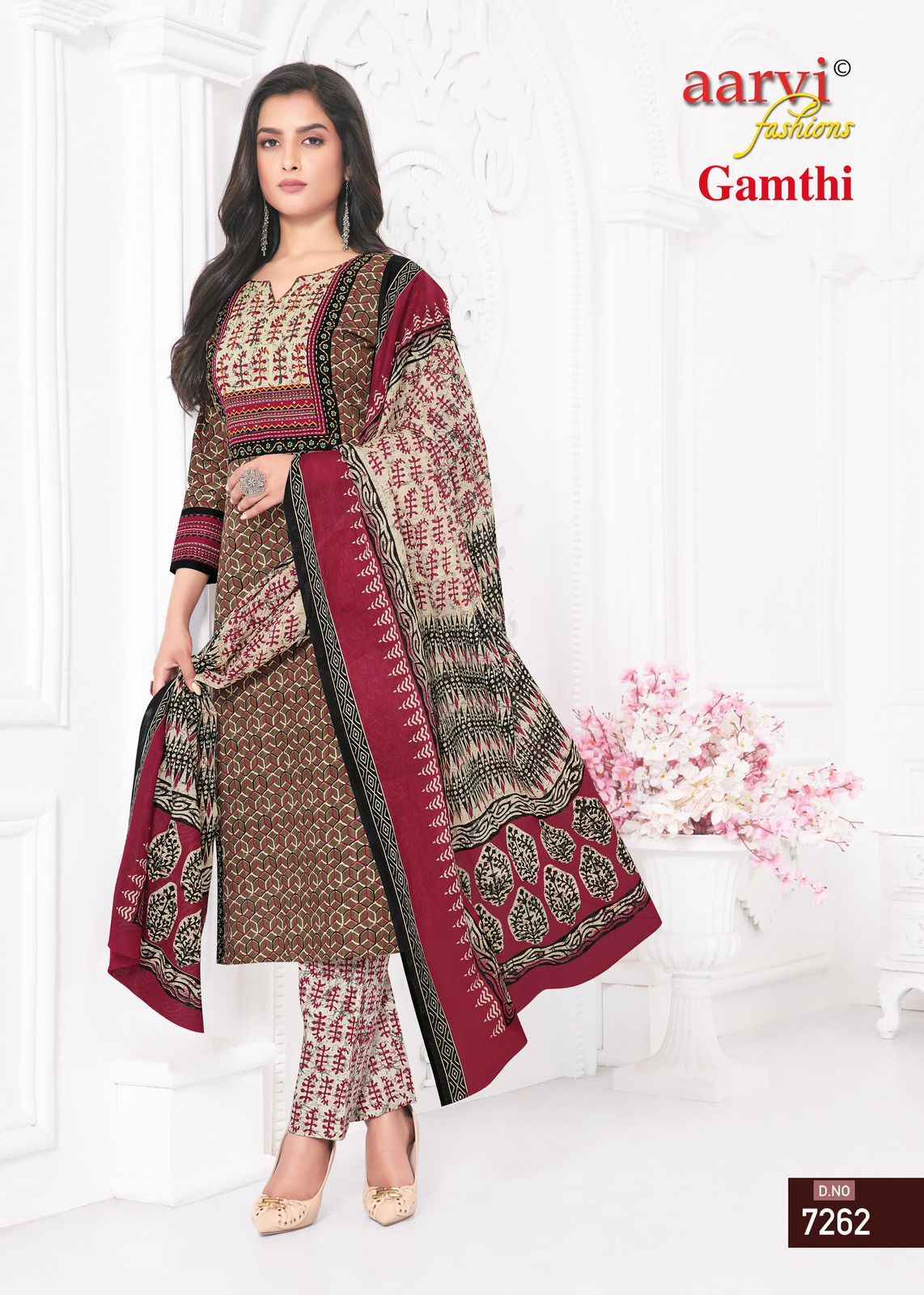 Aarvi Fashion Gamthi Vol-4 Cotton Radymade Suit (10 pcs Catalogue)