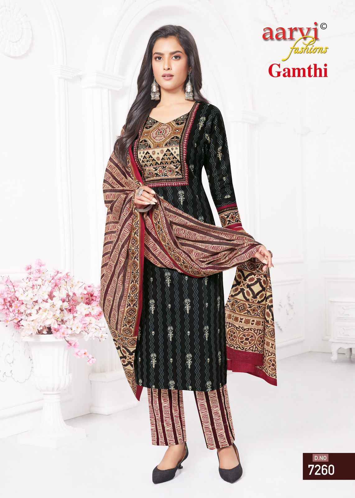 Aarvi Fashion Gamthi Vol-4 Cotton Radymade Suit (10 pcs Catalogue)