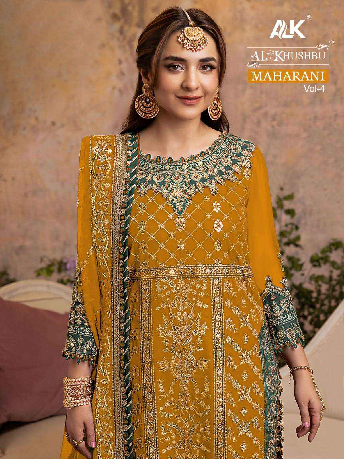 Al Khushbu Maharani Vol 4 Georgette Dress Material 4 pcs Catalogue