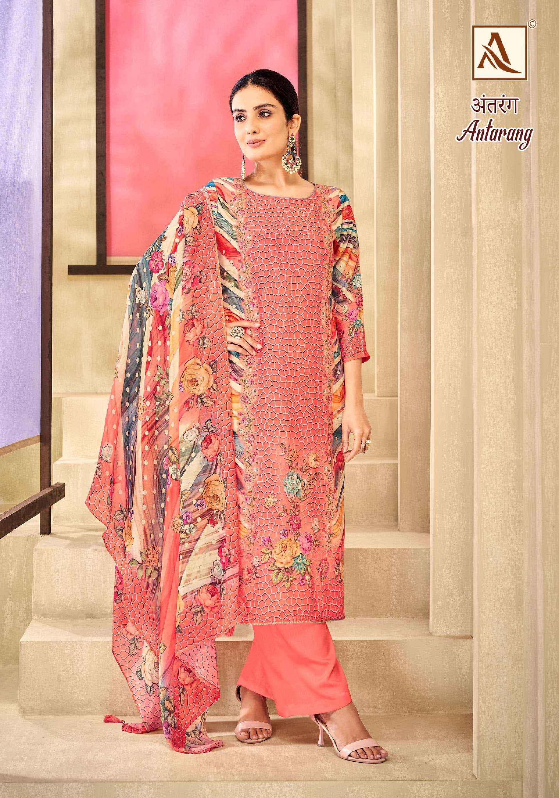 Alok Antarang Viscose Dress Material 6 pcs Catalogue