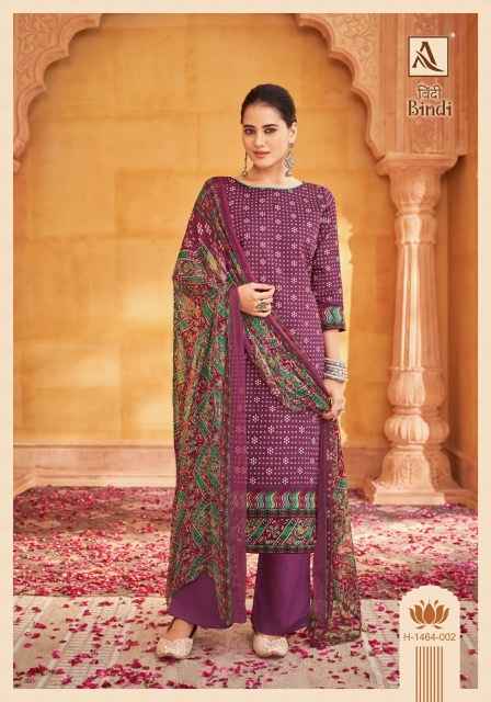 Alok Bindi Cotton Dress Material 6 pcs Catalogue