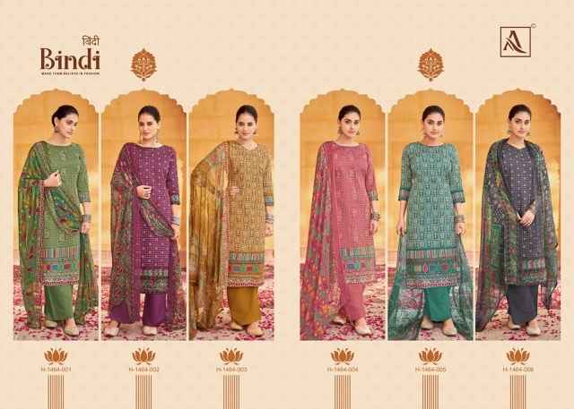 Alok Bindi Cotton Dress Material 6 pcs Catalogue