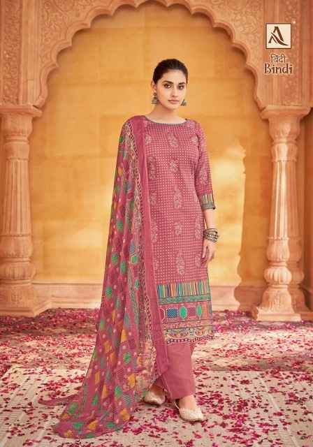 Alok Bindi Cotton Dress Material 6 pcs Catalogue