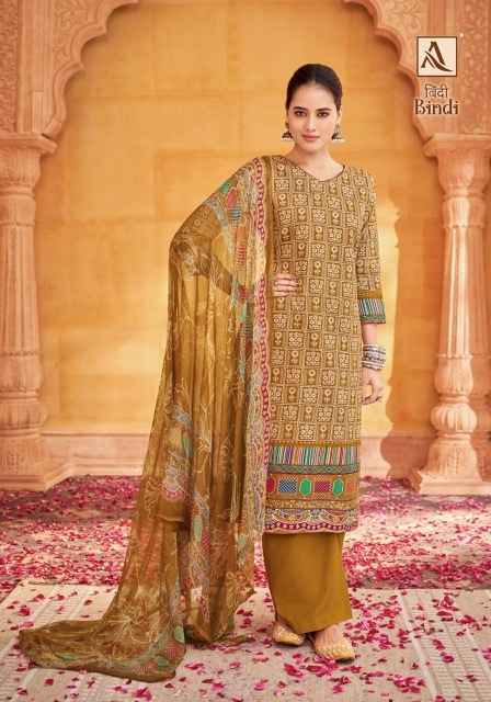 Alok Bindi Cotton Dress Material 6 pcs Catalogue