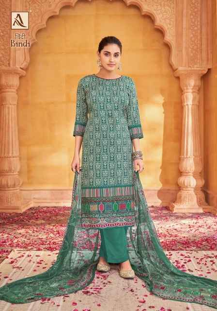 Alok Bindi Cotton Dress Material 6 pcs Catalogue