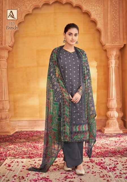 Alok Bindi Cotton Dress Material 6 pcs Catalogue
