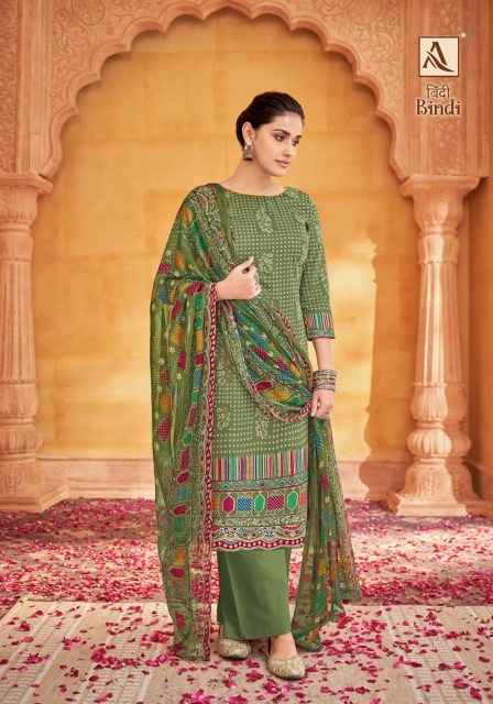 Alok Bindi Cotton Dress Material 6 pcs Catalogue