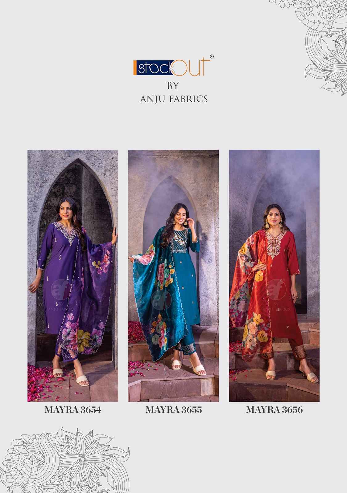 Anju Fabrics Mayra Vol 4 Viscose Kurti Combo 6 pcs Catalogue