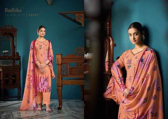 Azara Meera Cotton Dress Material 8 pcs Catalogue