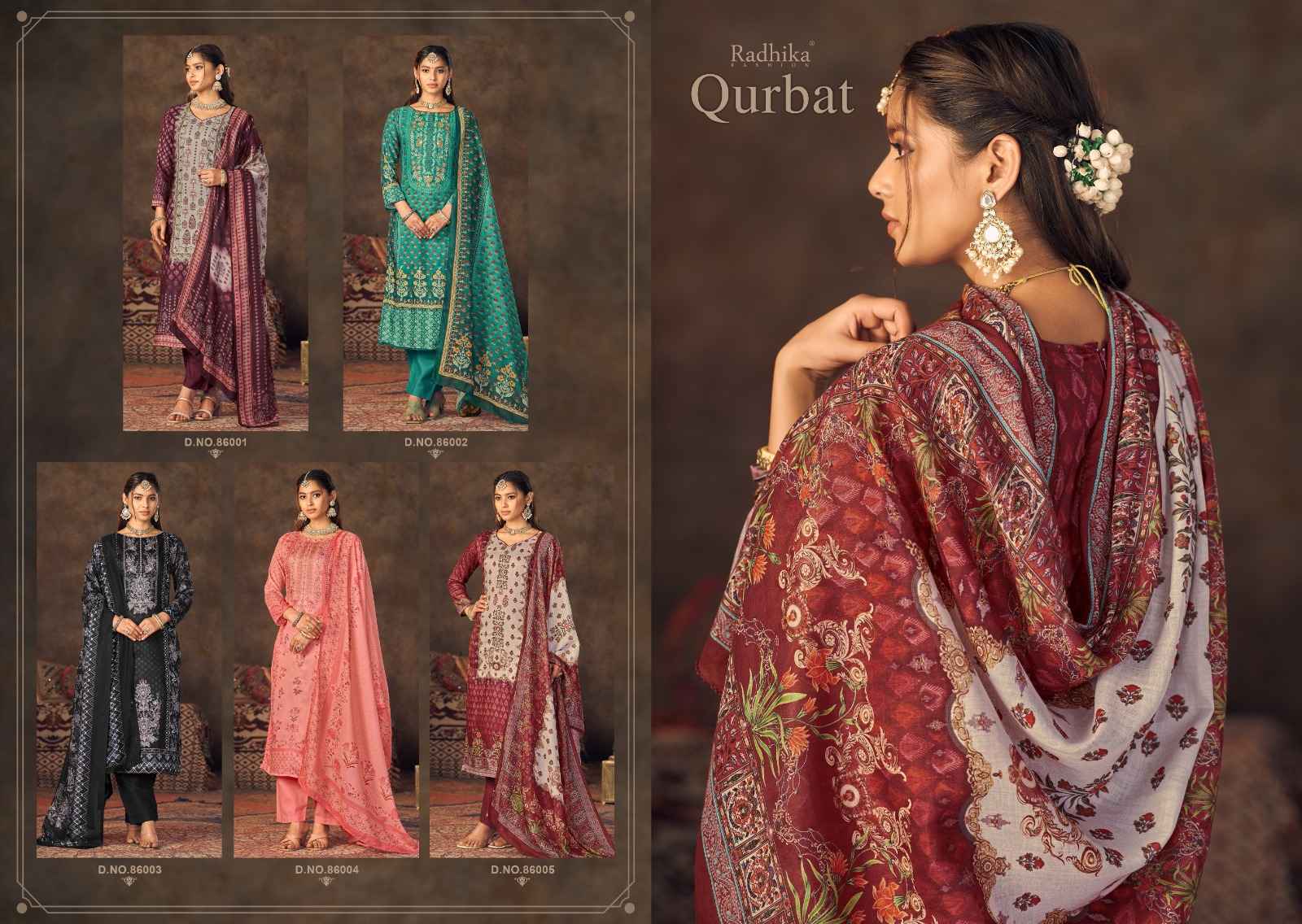 Azara Qurbat Zam Cotton Dress Material (5 pc Cataloge)