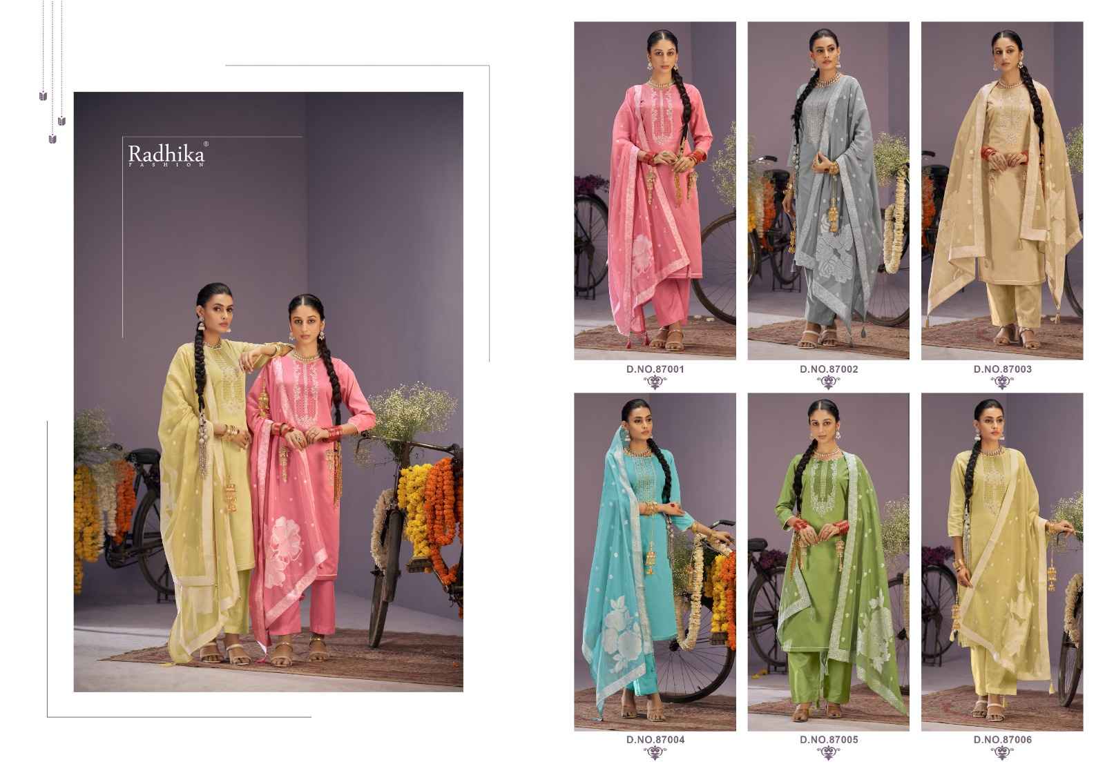 Azara सायकल Zam Cotton Dress Material (6 pcs Catalogue)