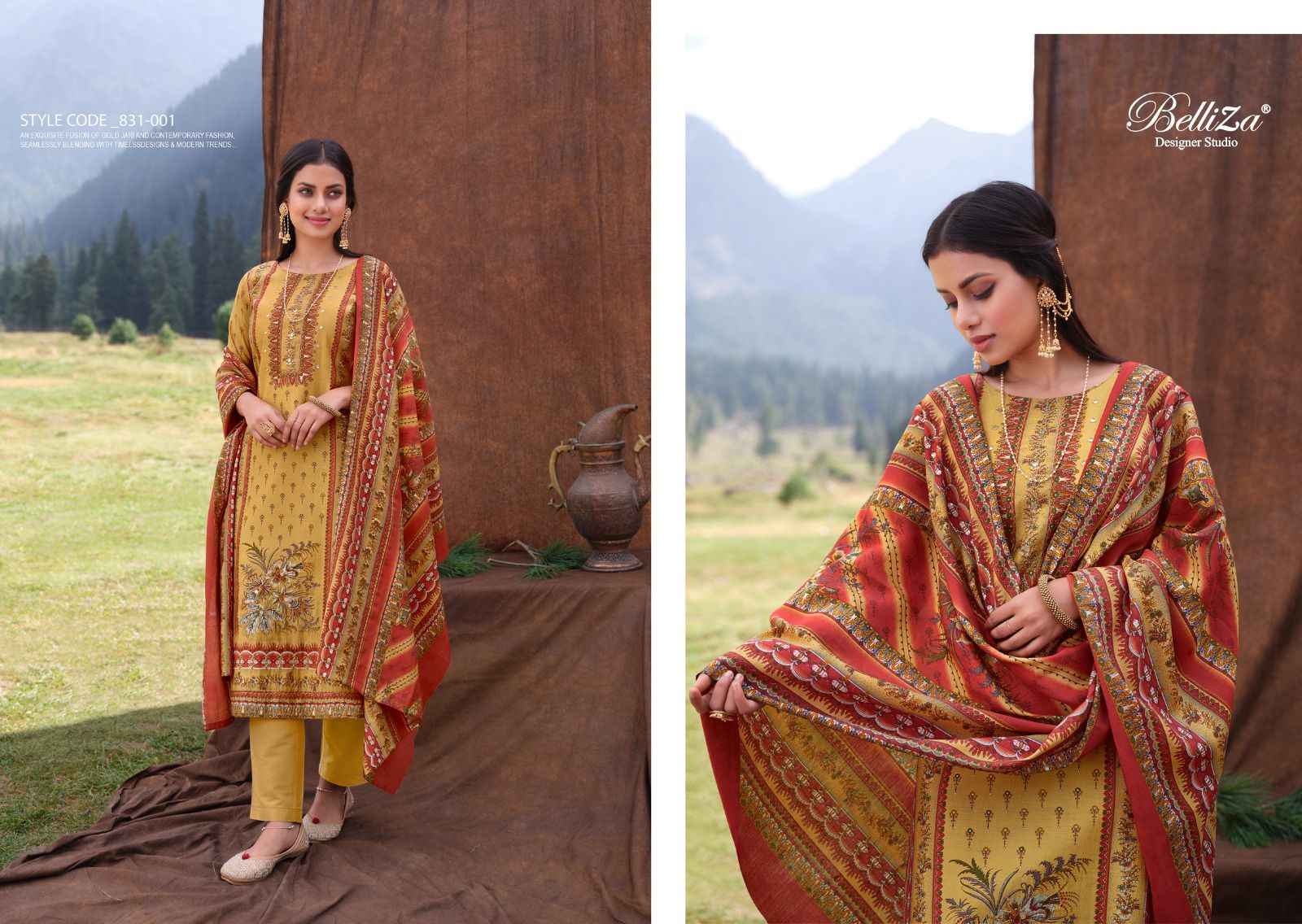 Belliza Khwaab Pure Modal Viscose Dress Material (8 Pc Cataloge)
