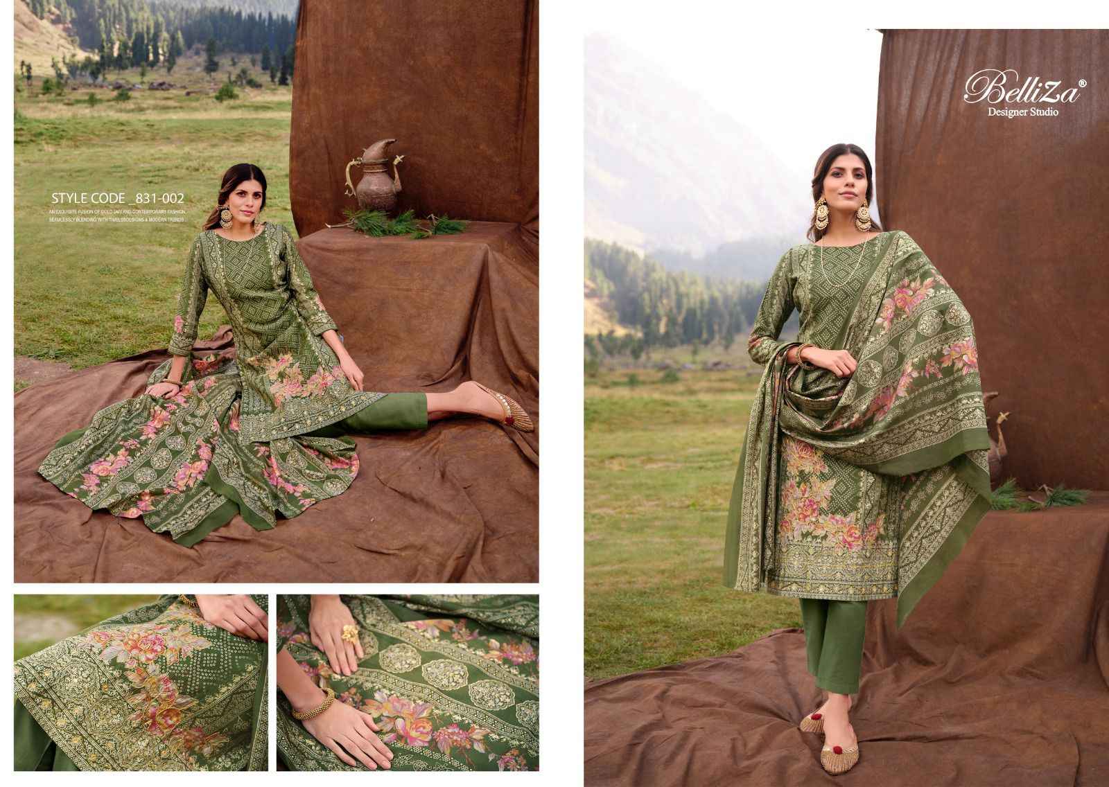 Belliza Khwaab Pure Modal Viscose Dress Material (8 Pc Cataloge)