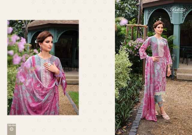 Belliza Resham Cotton Dress Material 10 pcs Catalogue