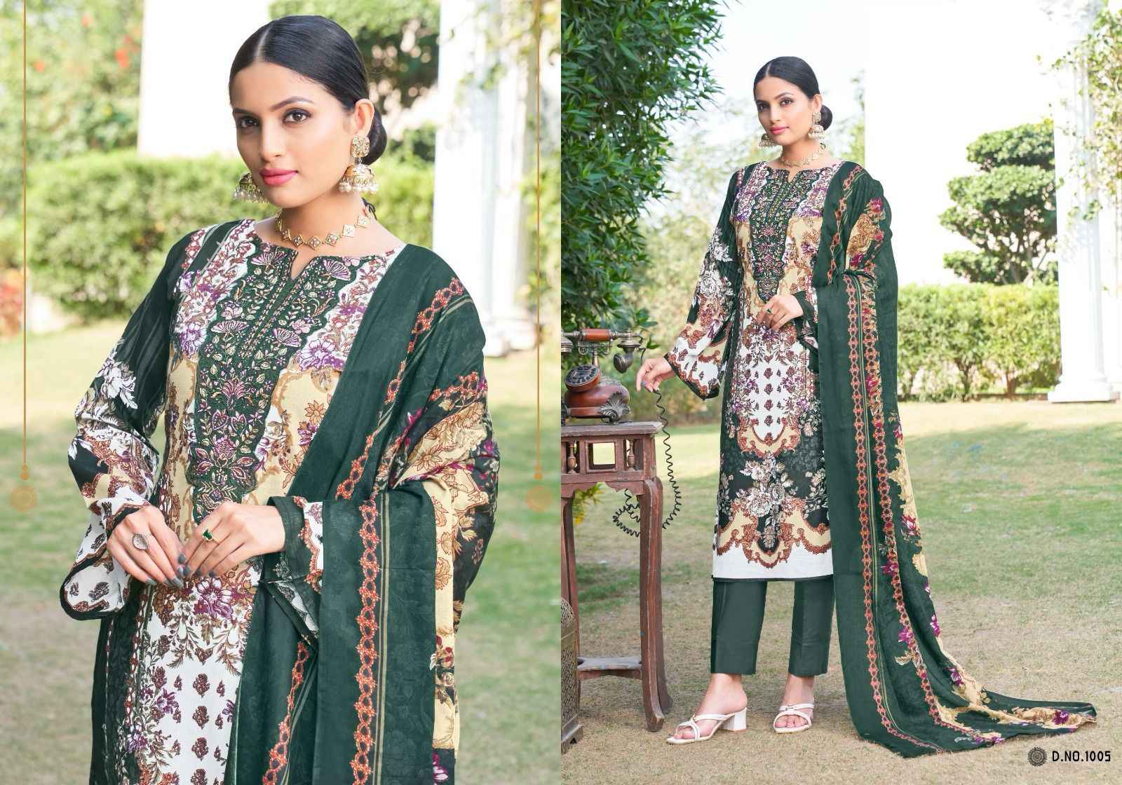 Chaan Taari Naira Pakistani Print Pure Cotton Dress Material Wholesale Online Mumbai