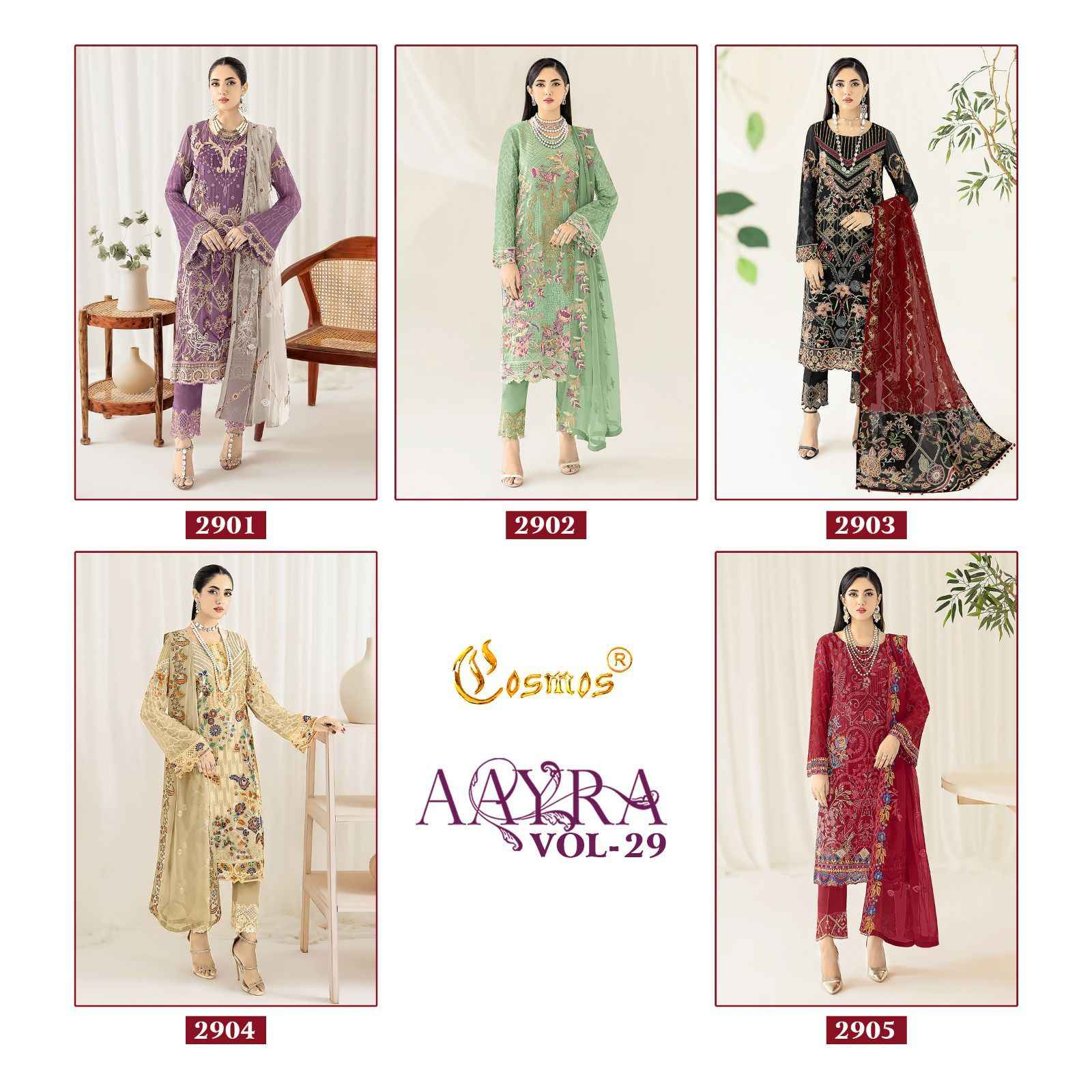 Cosmos Aarya Vol-29 Fox Georgette Dress Material (5 Pc Catalog)