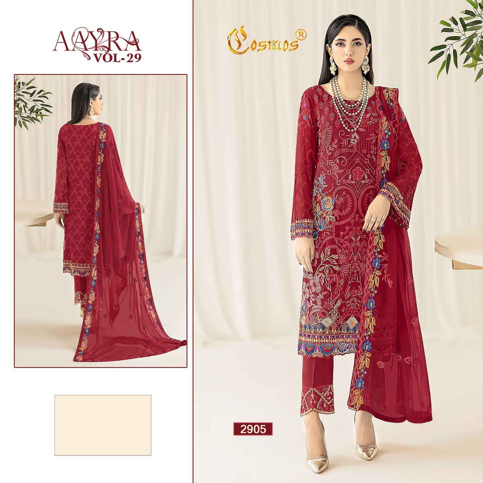 Cosmos Aarya Vol-29 Fox Georgette Dress Material (5 Pc Catalog)