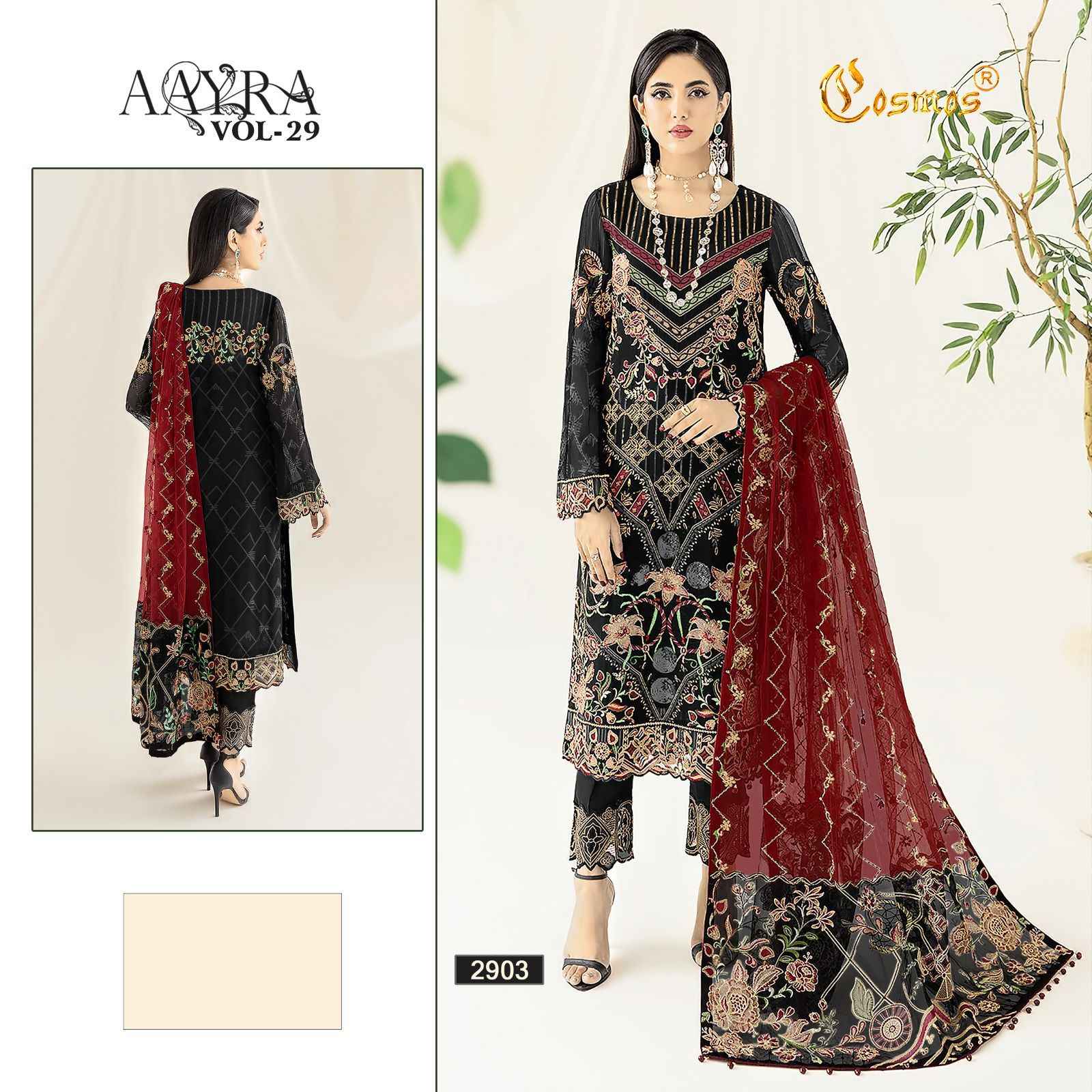 Cosmos Aarya Vol-29 Fox Georgette Dress Material (5 Pc Catalog)