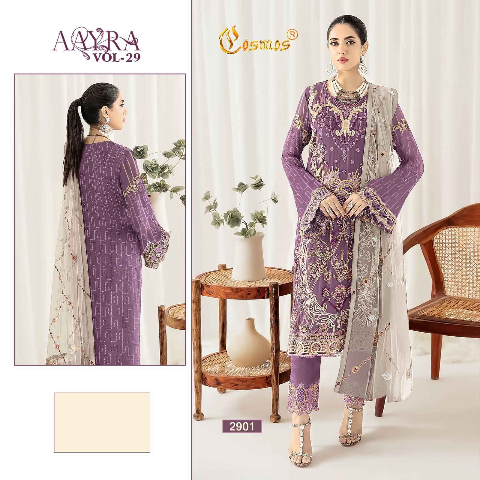 Cosmos Aarya Vol-29 Fox Georgette Dress Material (5 Pc Catalog)