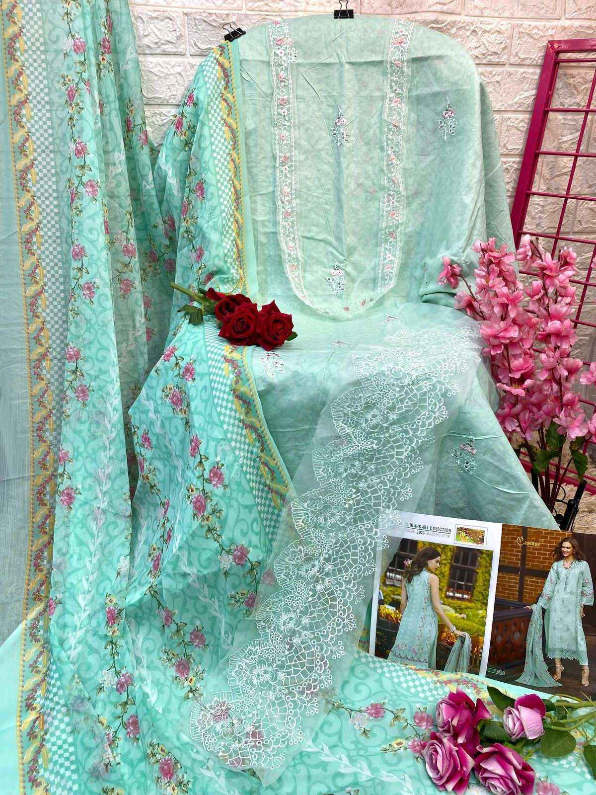 Chikankari cotton dress material shop