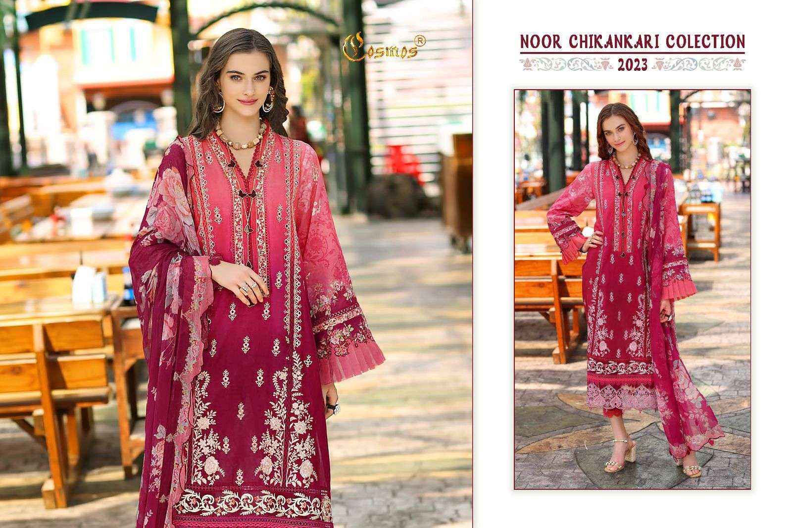 Cosmos Noor Chikankari Collection 2023 Lawn Cotton Dress Material 6 pcs Catalogue