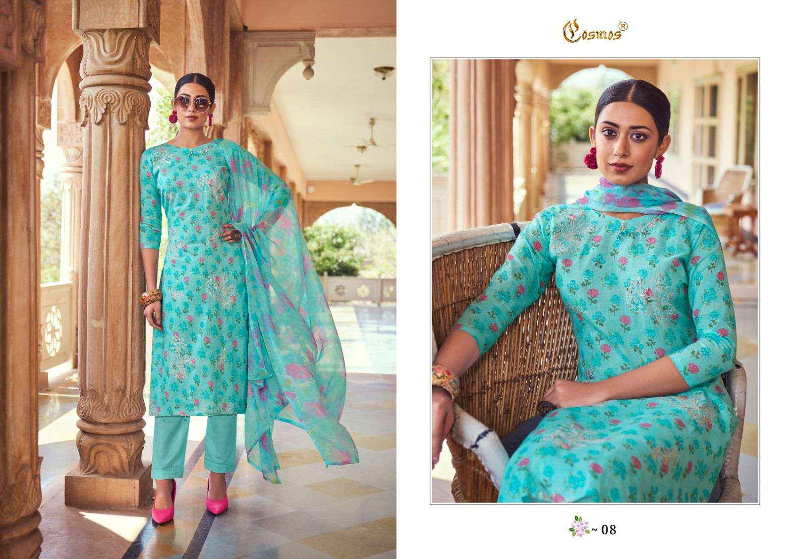 Cosmos Noor Printkari Vol 1 Cotton Dress Material 10 pcs Catalogue