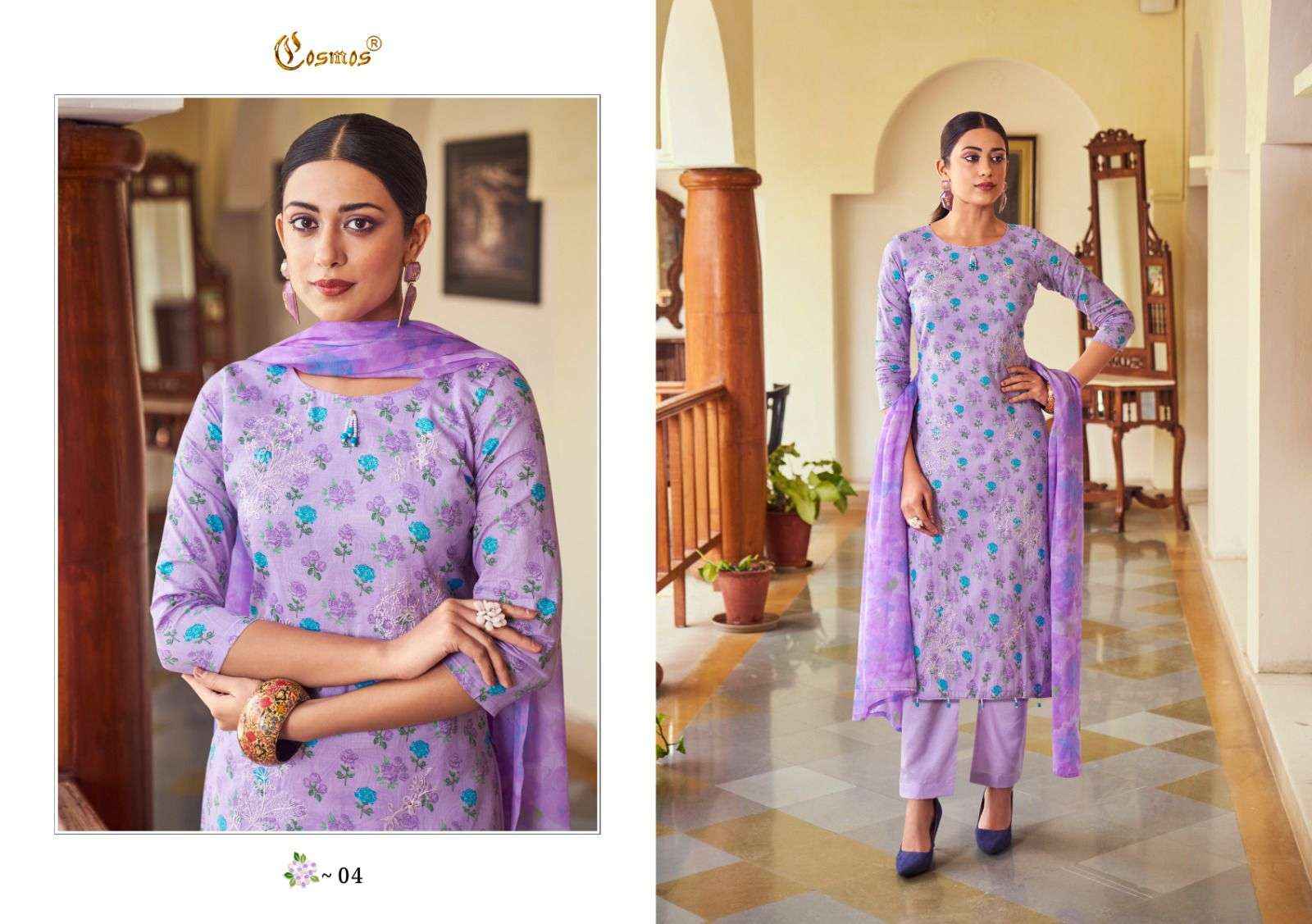 Cosmos Noor Printkari Vol 1 Cotton Dress Material 10 pcs Catalogue