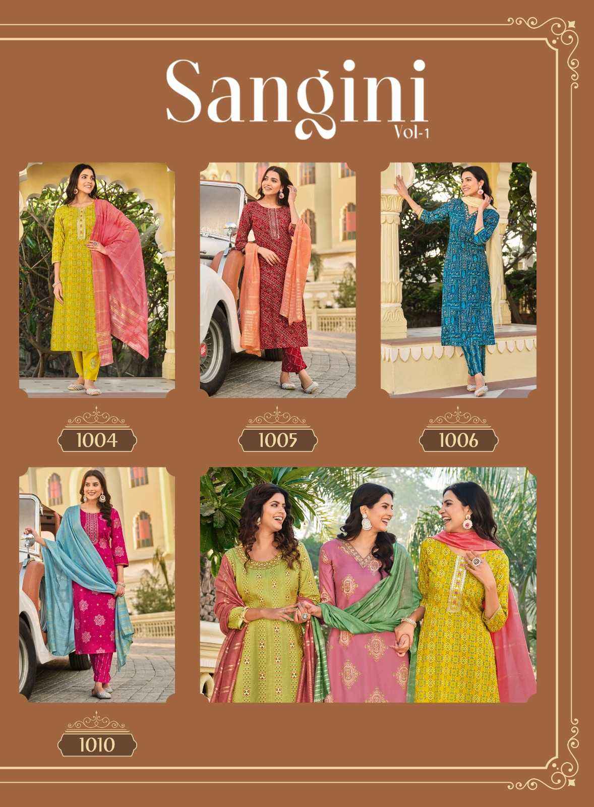 Diya Trends Sangini Vol 1 Reyon Kurti Combo 10 pcs Catalogue