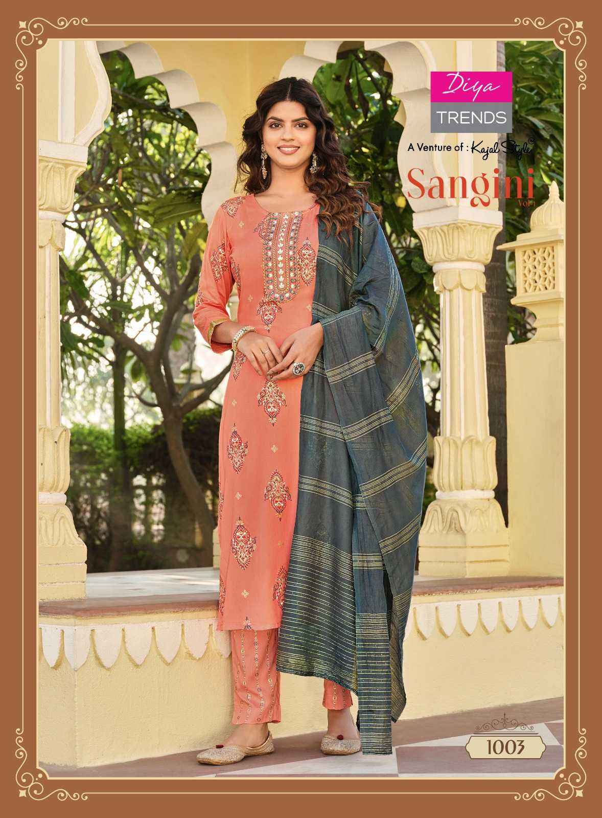 Diya Trends Sangini Vol 1 Reyon Kurti Combo 10 pcs Catalogue