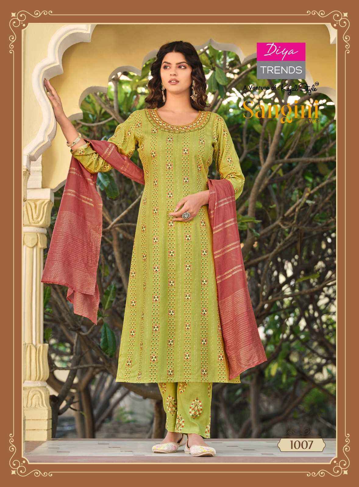 Diya Trends Sangini Vol 1 Reyon Kurti Combo 10 pcs Catalogue