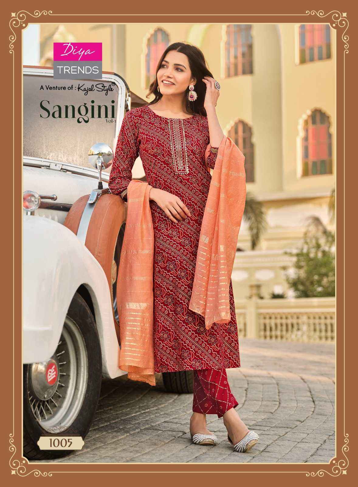 Diya Trends Sangini Vol 1 Reyon Kurti Combo 10 pcs Catalogue