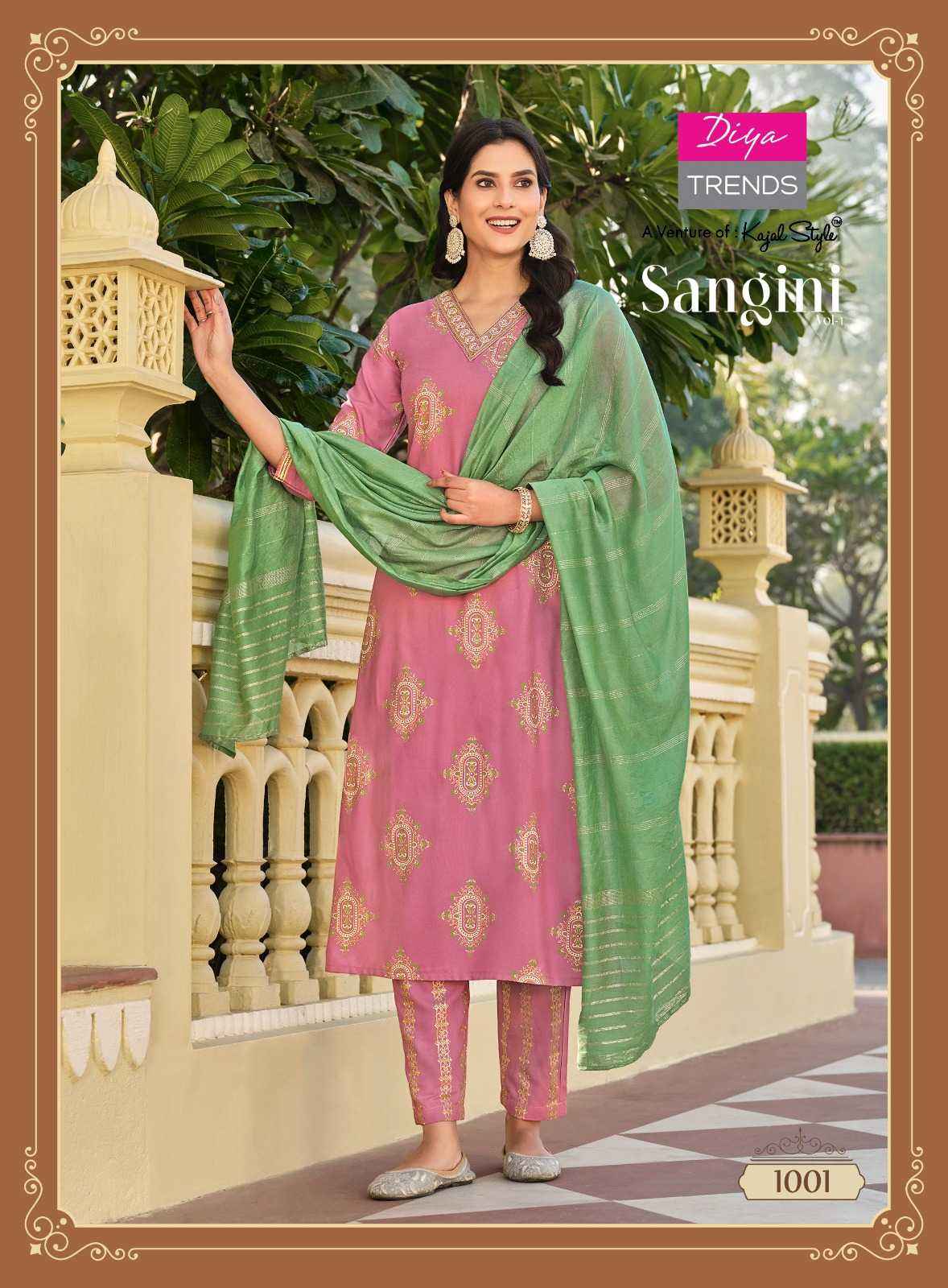 Diya Trends Sangini Vol 1 Reyon Kurti Combo 10 pcs Catalogue