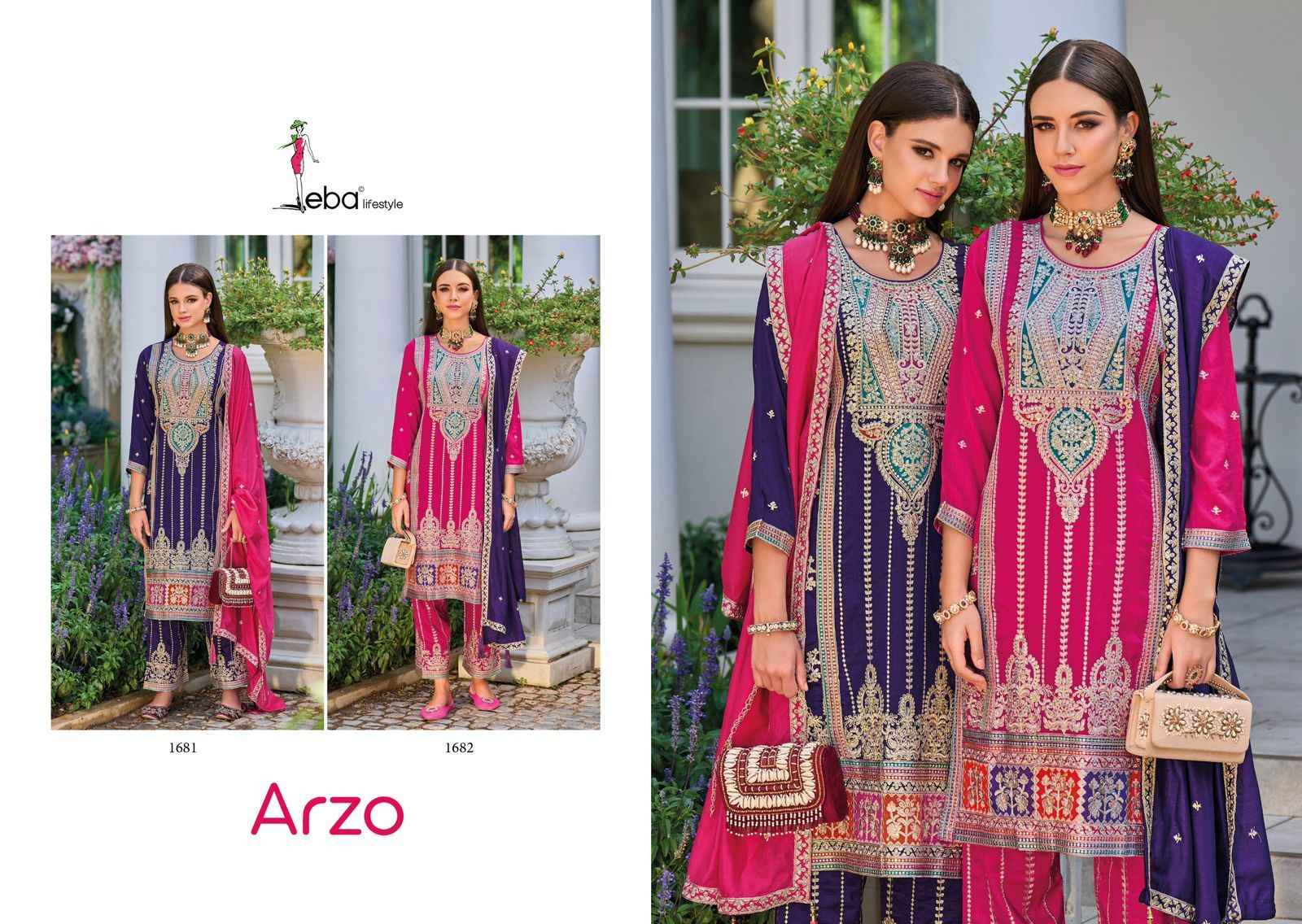 Eba Lifestyle Arzo Premium Silk Readymade Suit (2 Pc Catalog)