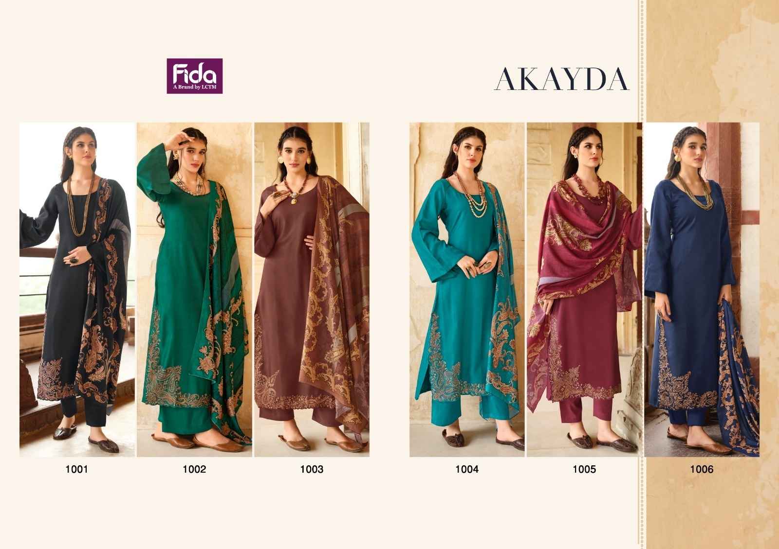 Fida Akayda Cotton Dress Material 6 pcs Catalogue