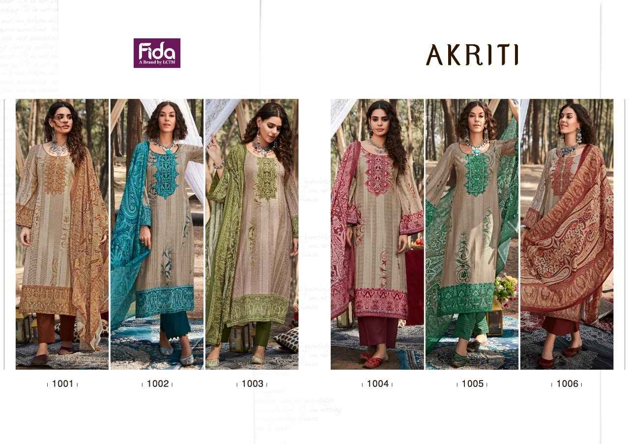 Fida Akriti Pure Cotton Dress Material (6 pcs Catalogue)
