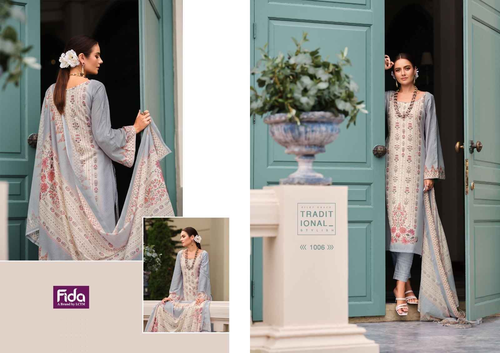 Fida Fiza Karachi Cotton Dress Material 6 pcs Catalogue