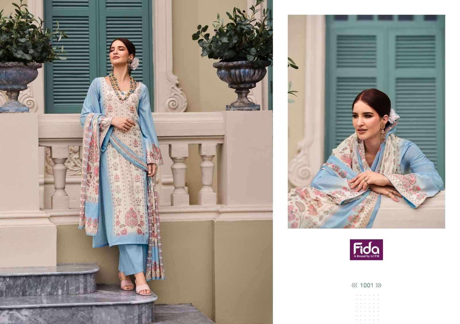 Fida Fiza Karachi Cotton Dress Material 6 pcs Catalogue