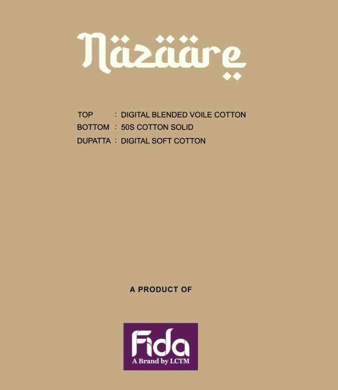 Fida Nazaare Cotton Dress Matrerial 6 pcs Catalogue