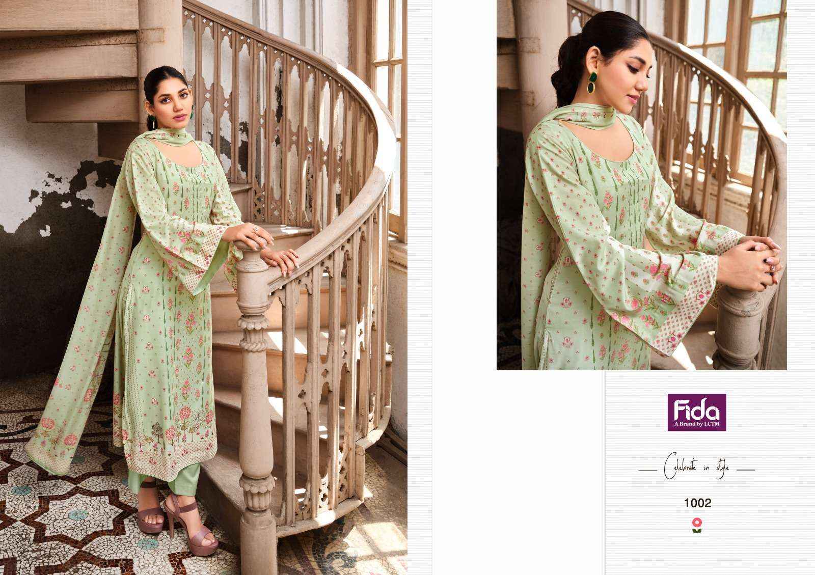 Fida Ruhi Cotton Dress Material 6 pcs Catalogue