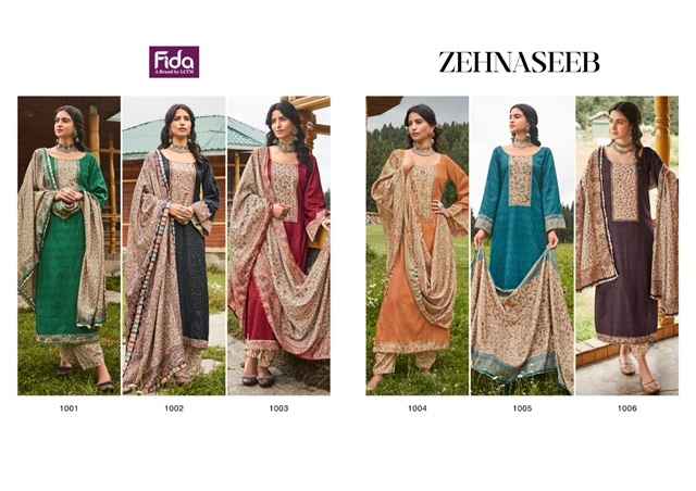 Fida Zehnaseeb Pure Cotton Dress Material (6 pcs Catalogue)