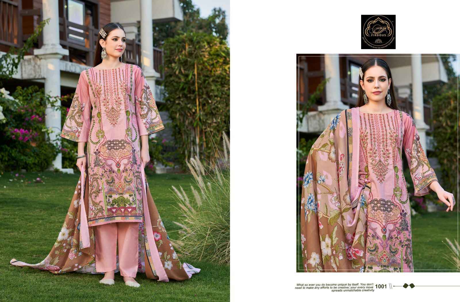 Firdous Naira Vol 1 Cotton Dress Material 6 pcs Catalogue