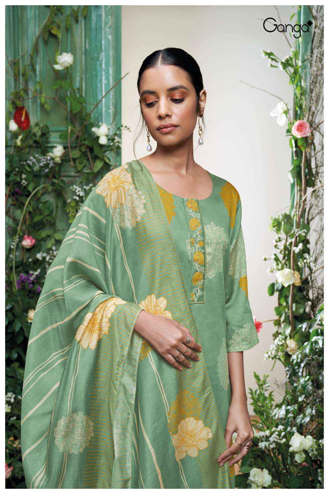 Ganga Tahlea Premium Cotton Silk  Dress Material (4 Pc Catalog) 