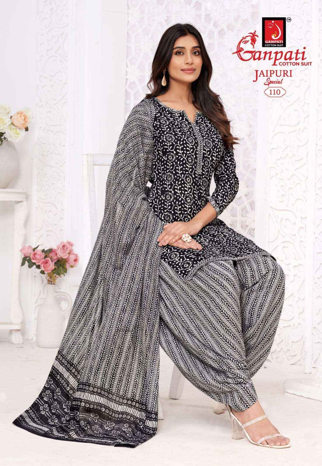 Ganpati Jaipuri Patiyala Special Vol 10 Coton Dress Material 15 pcs Catalogue